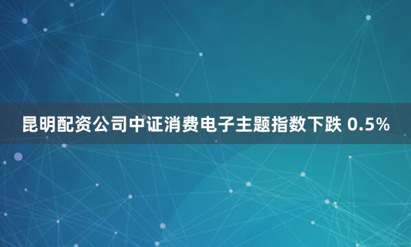昆明配资公司中证消费电子主题指数下跌 0.5%